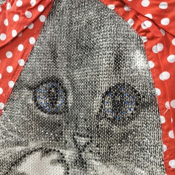 Ness - Cat sweater with denim cuffs - Size L - Picture 4 of 10